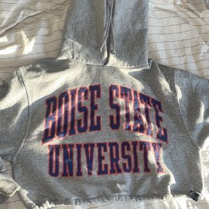 Boise State cropped hoodie